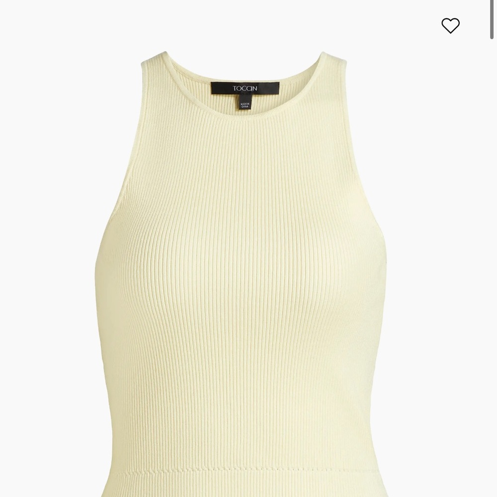 Toccin Avery Rib-Knit Racerback Crop Tank
